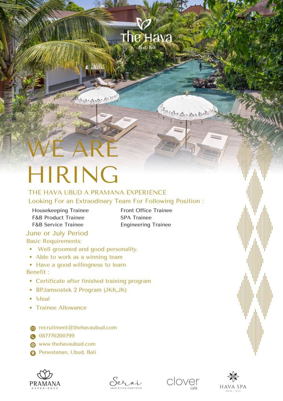 Careers The Hava Ubud A Pramana Experience